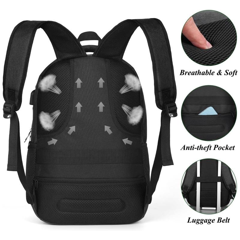 YAMTION Backpack for Men and Women,School Backpack for Teenager,15.6 inch Laptop Bookbag with USB Charging port for Business Work College Travel Trip
