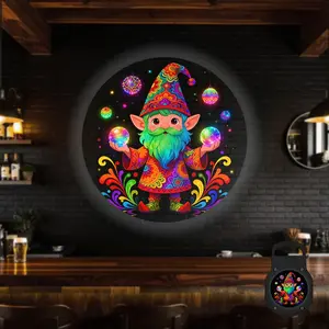2D Flat, 1 pc, Colorful Gnome & Glowing Magic Orb Pattern, Portable LED Pattern Projector Light, USB Interface, 360° Rotation, Suitable for Fantasy Themed Events & Kids' Parties, Ideal for Kids' Room & Playroom, A Perfect Gift for Children & Fantasy Enthu