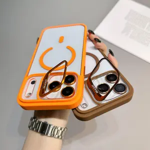 EMPTAN Magnetic Case with Camera Ring Holder for iPhone 17 Pro Max 17 Air 16 15 14 13 12 Pro Max Compatible with Mag Safe Colorful Lens Protector Millitary Shockproof Phone Case Cover