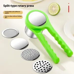 Multifunctional Garlic Masher Potato Masher Sweet Potato Masher Rotary Masher Manual Lemon Squeezer hand juicer squeezer manual jar opener Manual Citrus Squeezer Press mango  slicer Ergonomic Twist-Action Potato Ricer