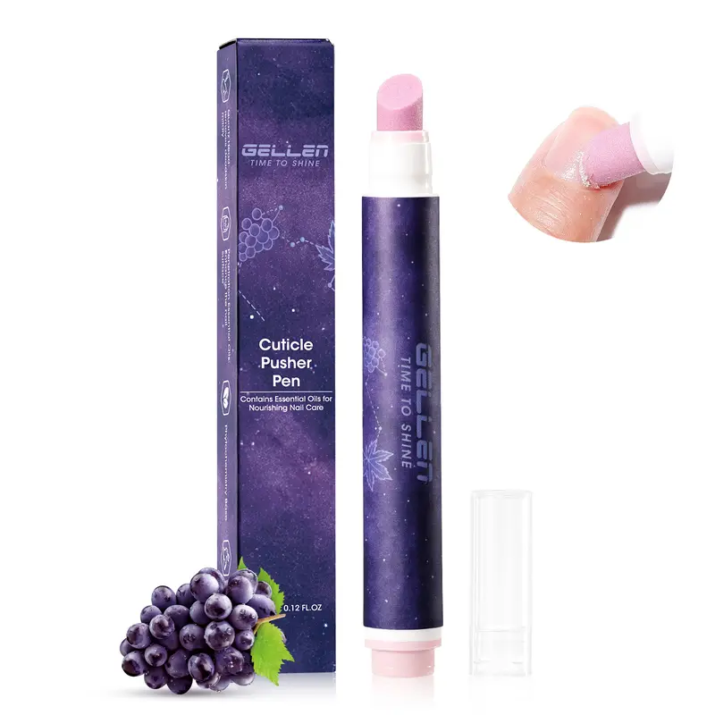 Gellen 4-in-1 Multi-Function Cuticle Care Pen - 3.5ml Micro-Dosing Oil with Keratin, Cuticle Remover, 45° Angled Ceramic Tip, Pink Corundum, Pen Form for Hangnails, Dry Damaged Nails Repair & Adhesive Dissolving