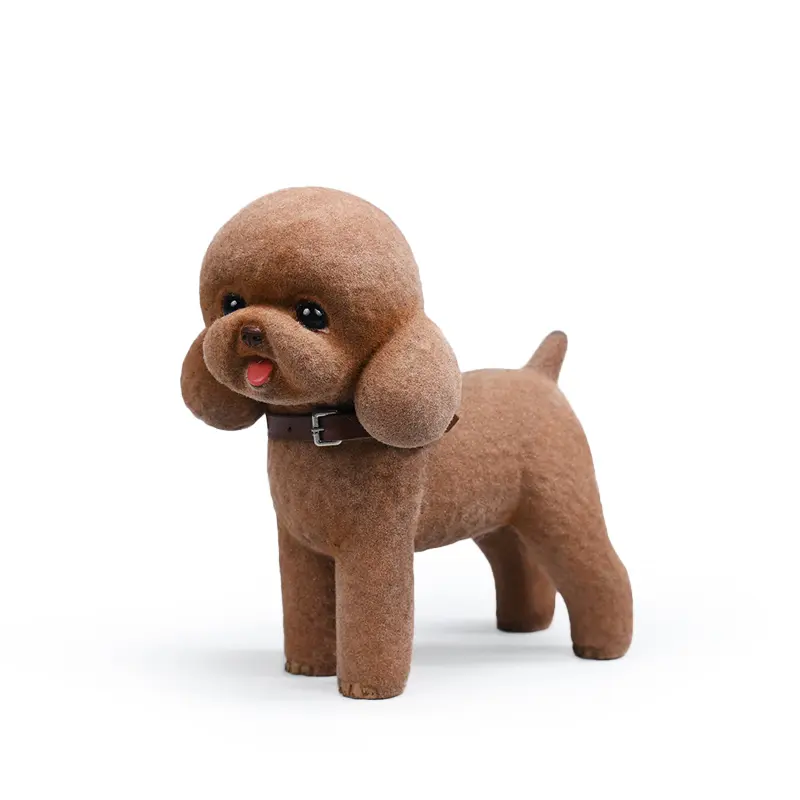 JXK Poodle Dog Statue Poodle Figurine for Desktop Decor Durable Polyresin with Intricate Details Gifts for Women Mom Birthday