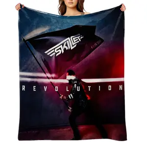 Skillet-Band-Flannel Throw Blanket for Girls Boys- Ultra Soft, Anti-Shrink & Wrinkle-Resistant ,Quick-Dry, Machine Washable Cozy Throw ,Perfect Gift for Kids Adults A-67