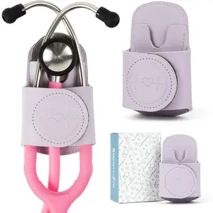 Stethoscope Holder Hip Clip with Cute & Hygienic Design | Nurse Accessories in Gift Box | Durable Adhesive Clip (Lavender)