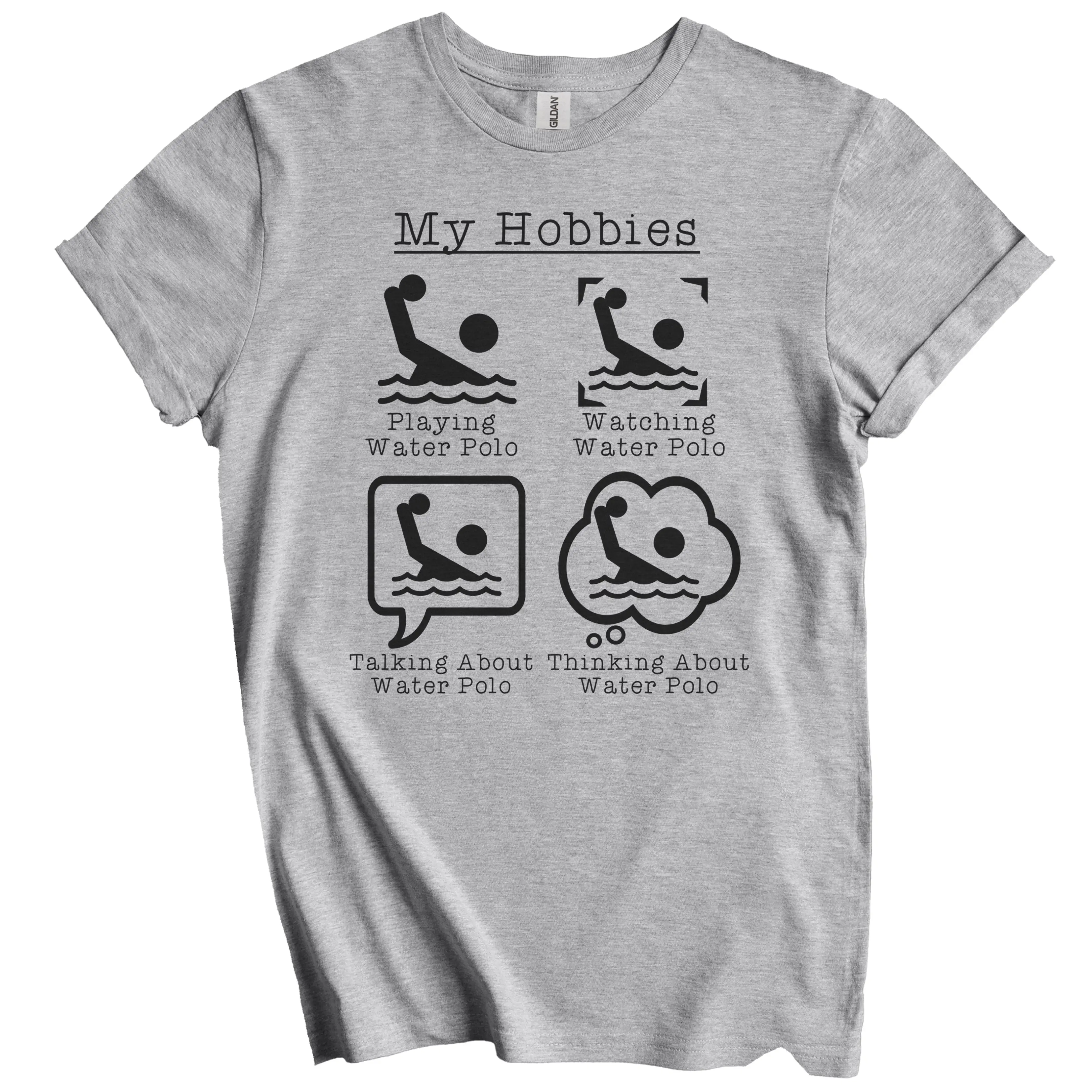 My Hobbies Playing Water Polo Funny Water Polo Player T-Shirt