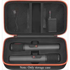 Wireless Microphone Compatible with PartyBox Wireless Microphone - 2X Digital Microphone, Portable Wireless Microphone Case for Rechargeable Batteries, Receiver, Adapter, Suitable for JBL Wireless Microphone Storage Bag