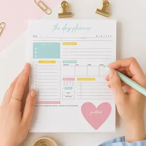The Day Planner - 8.5 x 11 Daily Planner Pad | Motivational Planner for Women | Time Management and Productivity Tool | Women-Owned  Business
