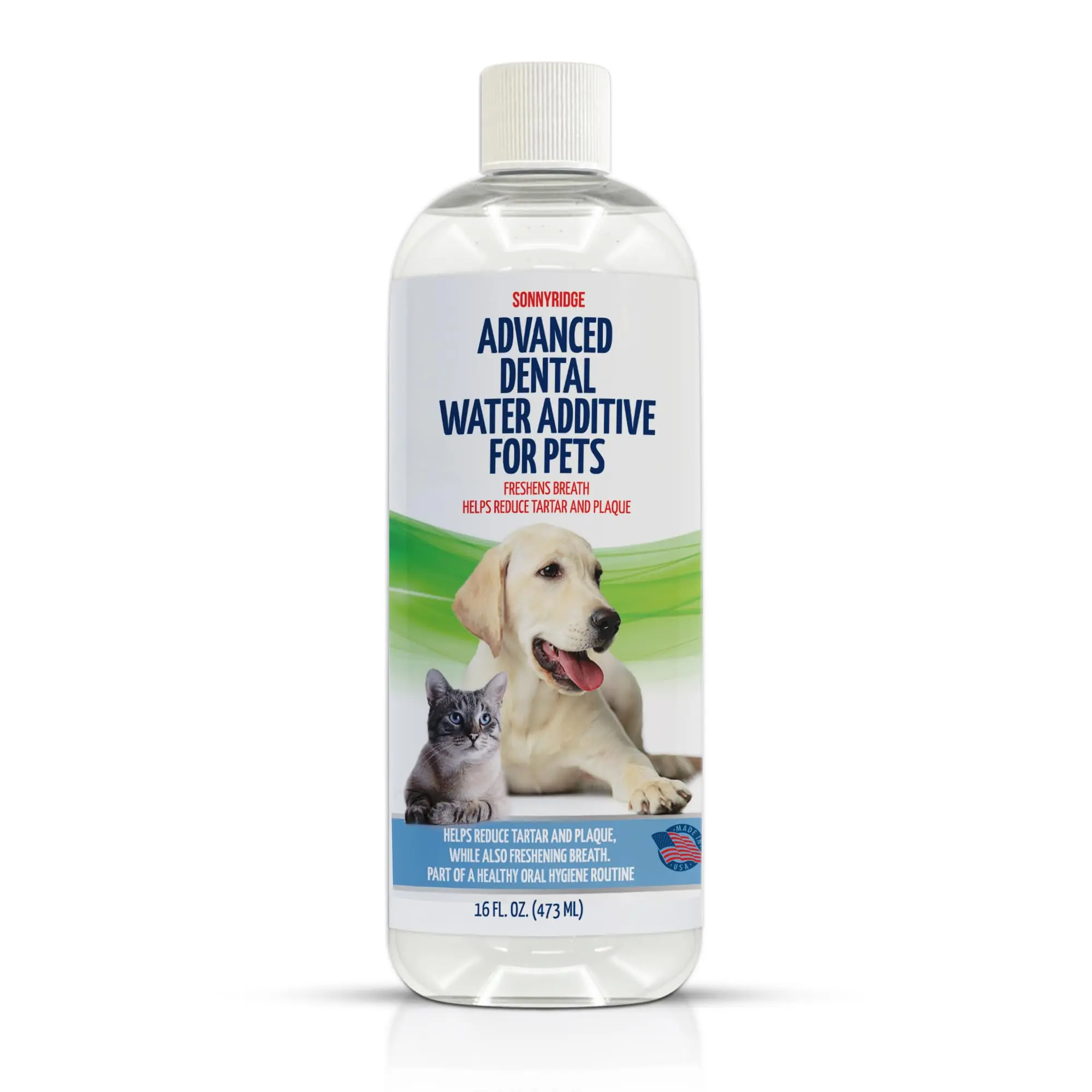Sonnyridge Dog Dental Water Additive – Dog Breath Freshener & Teeth Cleaner, Eliminates Bad Breath, Controls Plaque & Tartar, Gum Health Support, No Toothpaste or Brushing, Tasteless & Odorless