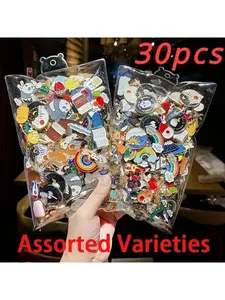 Cute Enamel Pins Set 30Pcs Assorted Cartoon Kawaii Lapel Pins Fun Brooches for Backpacks Jeans Hats Jackets Trendy Novelty Accessories for Men Women Teens Perfect Gift for Pin Collectors