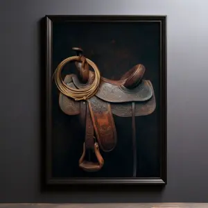 vintage Horse saddle print, farmhouse decor wall art, equestrian print, equestrian decor, vintage saddle, horse farm decor, horse art decor