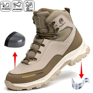 New Safety Boots Men Work Indestructible Shoes Sneakers Steel Toe Protective Boots Anti-smash Anti-puncture Work Tactical Boots