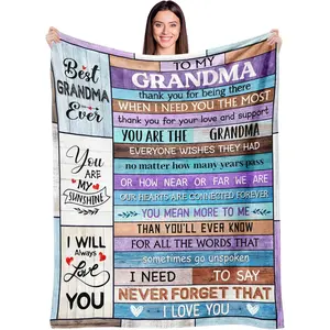 Grandma Gifts, Best Gifts for Grandmas, Grandma Birthday Gifts from Grandkids, Gifts Ideas for Grandmother, Great Grandmas Gifts for Christmas Mothers Day Throw Blanket 60"x50"