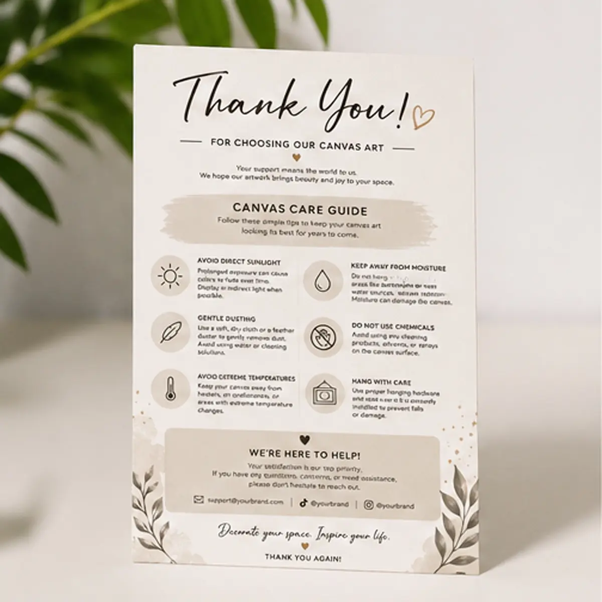 Canvas Poster Care Guide