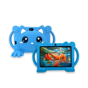 Cartoon Design Tablet, Android Tablet with Silicone Case, Educational Tablet with Parental Control Function, Gift for Kids