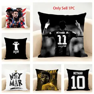 Sports football skillful popular N-Neymar NJR Pillow Case Pillowcase Linen Detachable With Hidden Zipper Washable  Breathable  Moisture-absorbingnt Decor Home Living Room Bedroom Sofas Office Car Gift