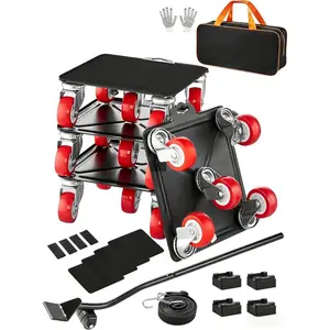 VEVOR Furniture Dolly, Heavy Duty Furniture Movers with 5 360 Rotation Wheels, Carbon Steel Panel, Furniture Lift Slider Tool Set for Appliances, Sofa, Fridge, Washing MachineVEVOR Super Brand Day