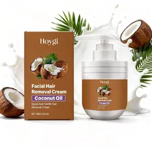 Coconut Oil Facial Hair Removal Cream for Smooth and ComfortableSkin - Gentle Lip Hair Removal Hypoallergenic Wax Beads wax waxing kit hair removal for women