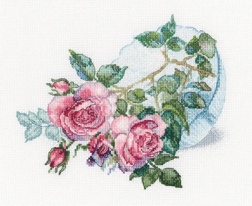Tender Flower Buds Counted Cross Stitch Kit by RTO M808