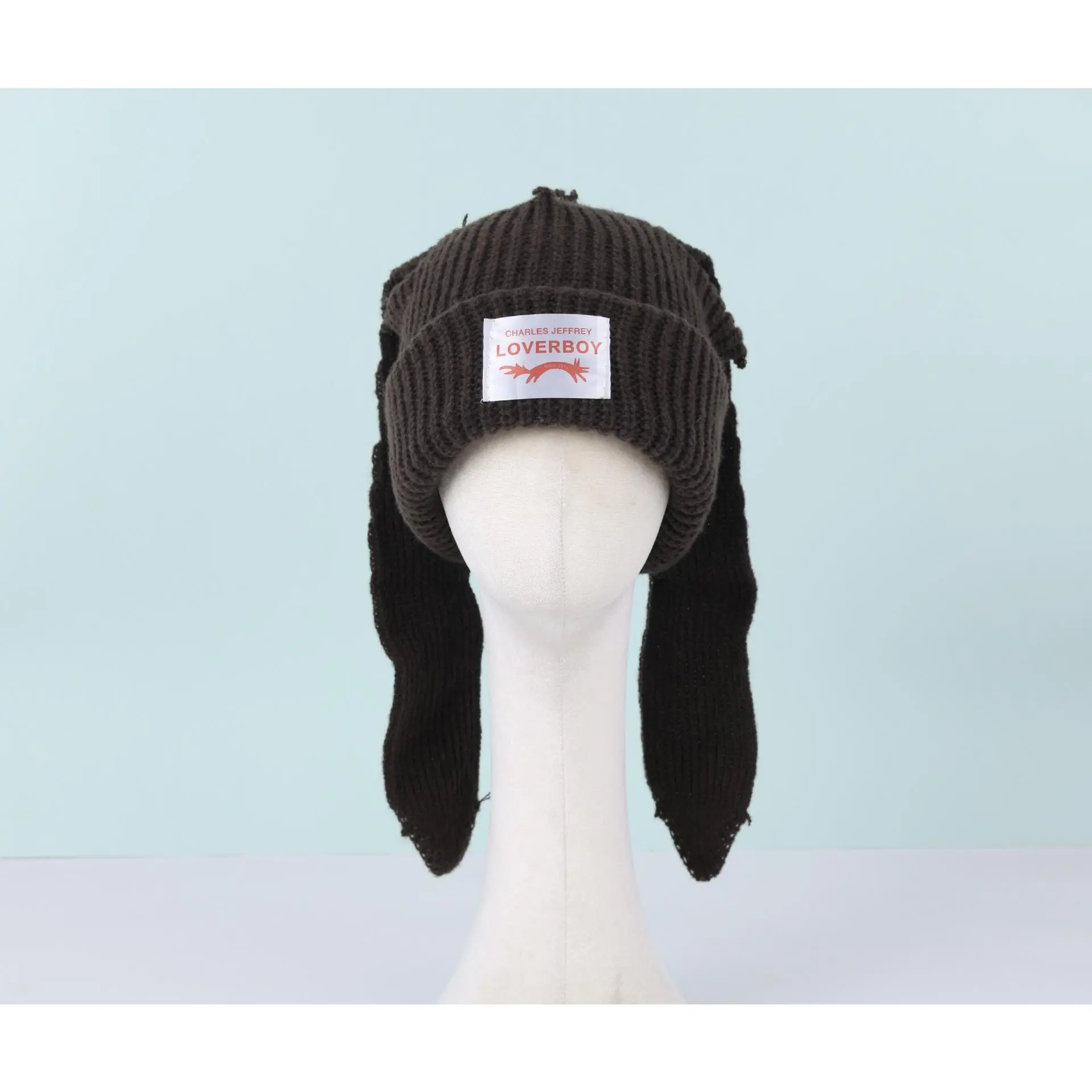 Solid color [long rabbit ears] coffee color