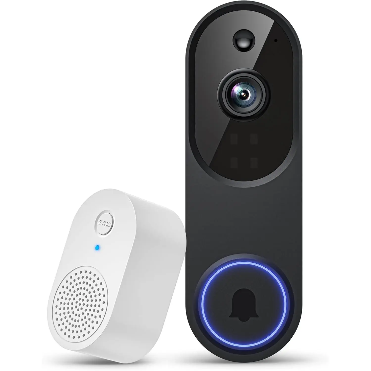 Video Doorbell Camera, 2.4G WiFi Only, AI Human Detection, Indoor/Outdoor  Cam for  , 2-Way Talk, Night Vision, Cloud Storage (Sold Separately)