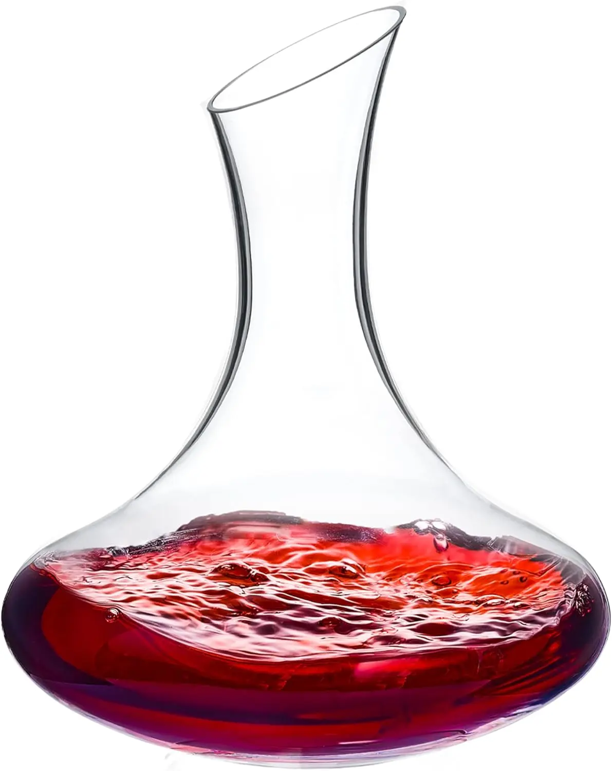 Wine Decanter, 1100Ml/37.2 oz Red Wine Glass Decanter, Hand Blown Crystal Wine Carafe, Small Decanter for White And Red Wine, Elegant Design Easy Pour, Wine Gifts And Wine Additions