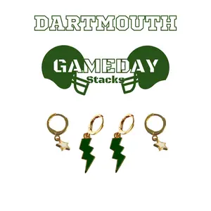 Dartmouth Classic Gameday Earring Stack For Big Green Game Day