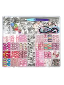 305pcs DIY Jewelry Making Kit, Cute Colorful Beads, Pendants, Accessories with Storage Box, Handmade Bracelet and Necklace Set