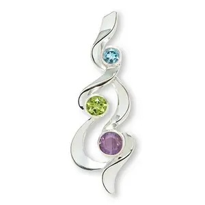 Mine Finds by Jay King Sterling Silver Multicolor Multigemstone Pendant