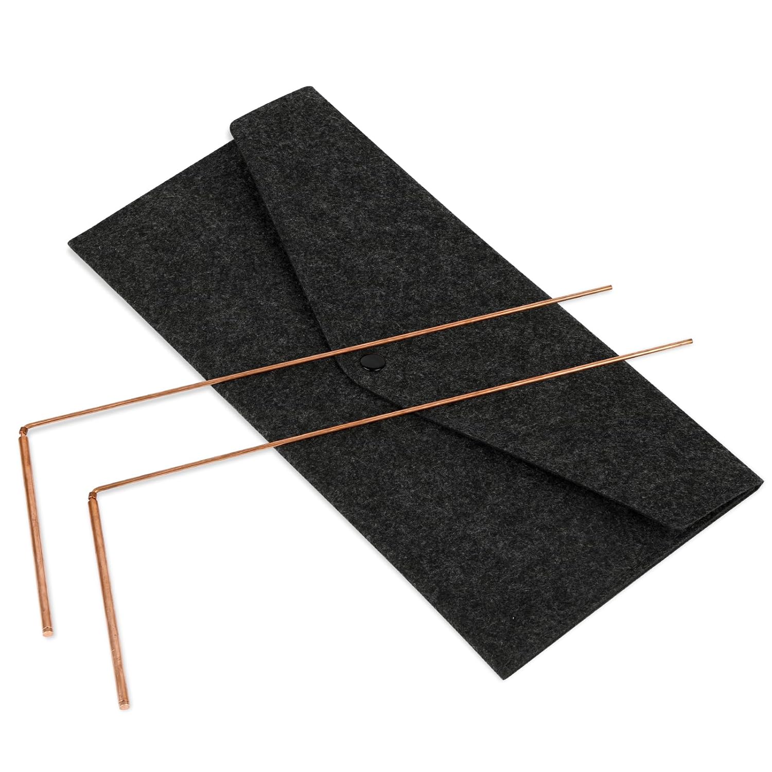 Dowsing Rods, 2Pcs Dowsing Rods Copper Spiritual, Copper Dowsing Rods with Bag-Witching Divining Rods for Finding Water, Detect Gold, Locating Lost Items, Ghost Hunting