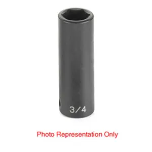 212 MAIN Grey Pneumatic 2036D Impact Socket, 0.5 in. Drive, 1.13 in. Deep High Torque Tool for Cycling & Outdoor Recreation Equipment