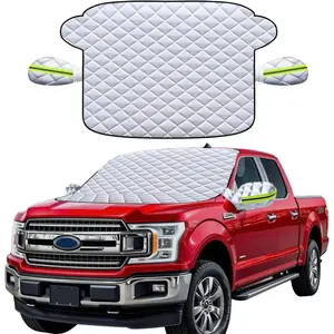 Extra Long Wide Windshield Cover for Winter, Heavy Duty SUV Truck Frost Protector, Thick Ice Snow Shield for Front Window