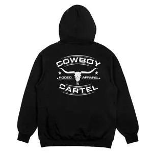 Cowboy Cartel Hoodie Unisex 100% Cotton Black Pullover Casual