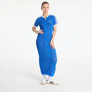 Adidas Originals Women's Blue Premium Crochet Knit Dress, JN3618