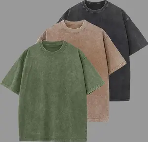 3 Pack Washed Oversized T Shirt Unisex Cotton Crew Neck Loose Fit Casual Streetwear Basic Tees for Men Women Plus Size