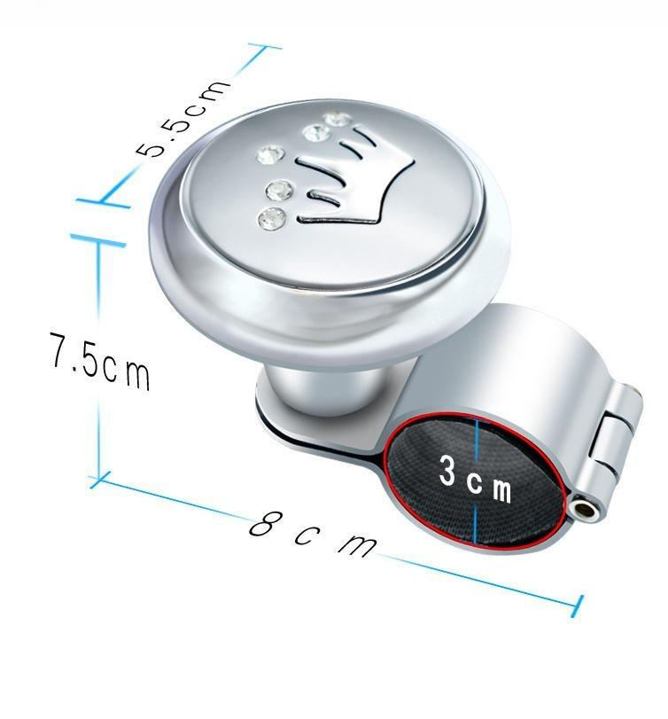 Steering Wheel Power Assist Ball Universal 360° Rotation Spinner Knob for Car Truck SUV One Finger Steering Zero Effort 5 Styles with Precision Ball Bearing and Non-Slip Rubber Pad