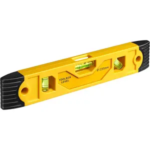 Torpedo Level ,  9 Inch Shockproof Small Leveler Tool with 3 Bubble Spirit Level 45 90 180 , Construction Levelers for  Pictures Install Shelf  Renovation