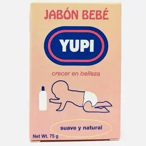 Jabón Yupi Bar Soap Natural, Net Wt. 75g Body Care Gentle Cleansing Daily Super Soft