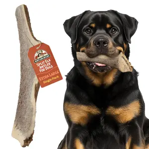 Heartland Antlers Split Elk Antler Dog Chew – Extra Large | 8" Long | 5–7 oz | For Dogs 65–85 lbs | Natural, Durable | USA Sourced