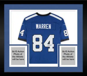 Framed Tyler Warren Indianapolis Colts Autographed Nike Blue and Black Alternate Game Jersey - Fanatics Authentic Certified