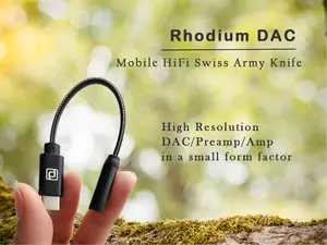 Periodic Audio Rhodium USB C DAC Amplifier High Resolution 32 Bits 384 kHz Portable for Smartphones Laptops PCs Tablets