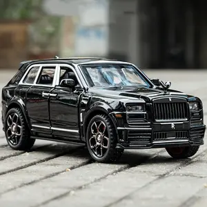 1:36 Diecast Model Cars Alloy Toy car for Cullinan  Alloy Toy Vehicle with with flashing headlights and realistic sound effects, Toys for Kids, Adults, Metal Crafts for Boyfriend, Young People Gift