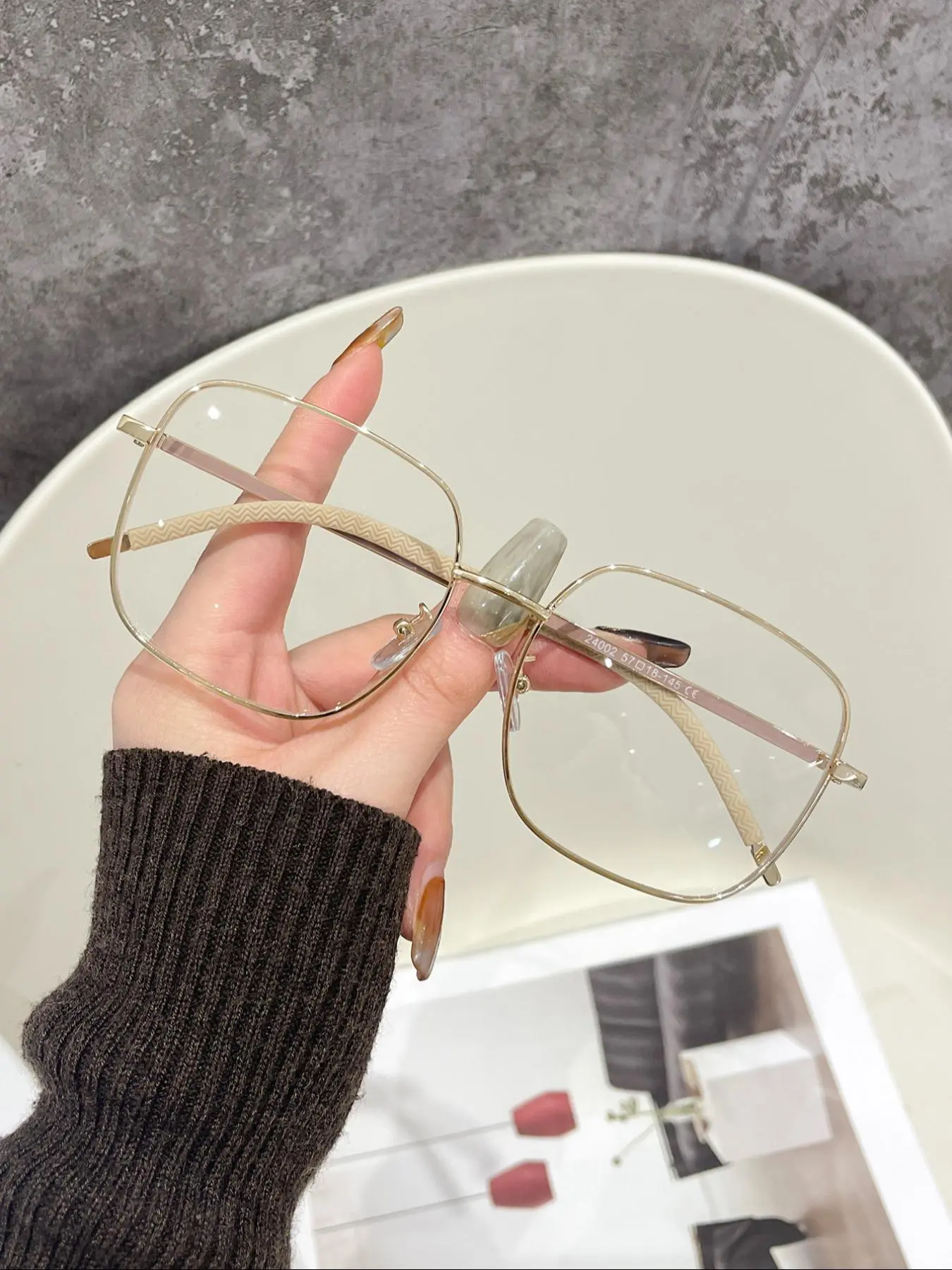 Fashion Square Frame Eyeglasses, Stylish Square Frames, Trendy Casual Eyeglasses, Anti- Light Eyeglasses for Women & Men, Fashion Eyeglasses for Work, Daily Clothing Decor, Perfect for Student Daily Use, Square Frame Eyewear, Fashion Accessory Eyewear