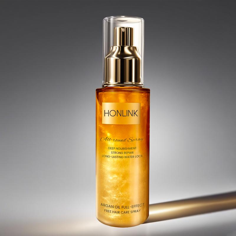 HONLINK All-In-One Leave In Multi-Tasking Leave-In Hair Spray, for All Hair Types, Heat Protection, Detangling & Frizz Control, Infused with Vitamin E & Argan Oil, Color Safe, Vegan