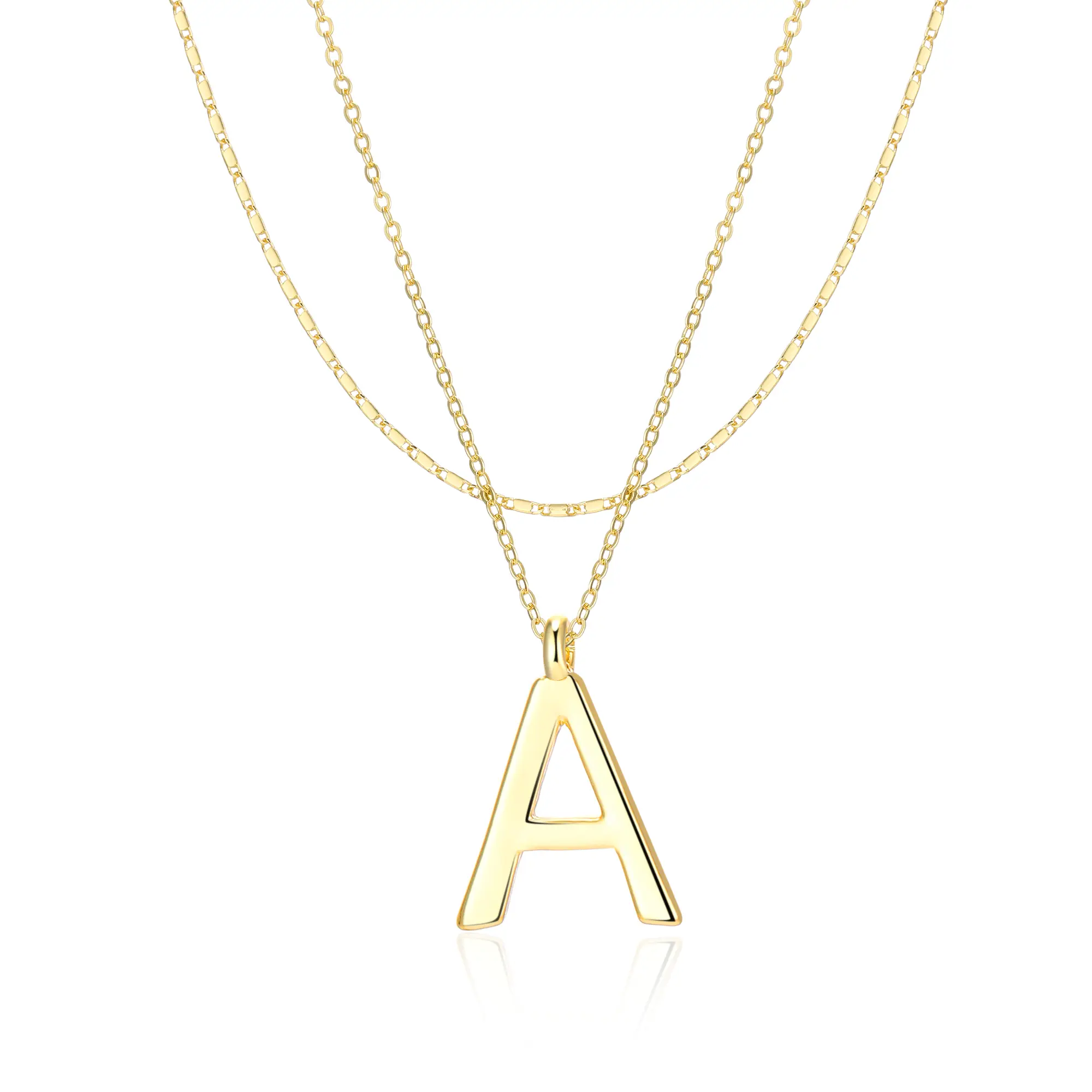 Mytys Initial Letter Pendant Necklace For Women Custom A-Z 26 Alphabet Fashion Jewelry Modern Versatile Accessories for Parties &Birthday Valentine's