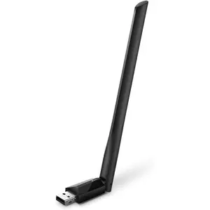 AC600 USB WiFi Adapter for PC (Archer T2U Plus)- Wireless Network Adapter for Desktop with 2.4GHz, 5GHz High Gain Dual Band 5dBi Antenna, Supports Win11/10/8.1/8/7/XP, Mac OS 10.9-10.14, Black