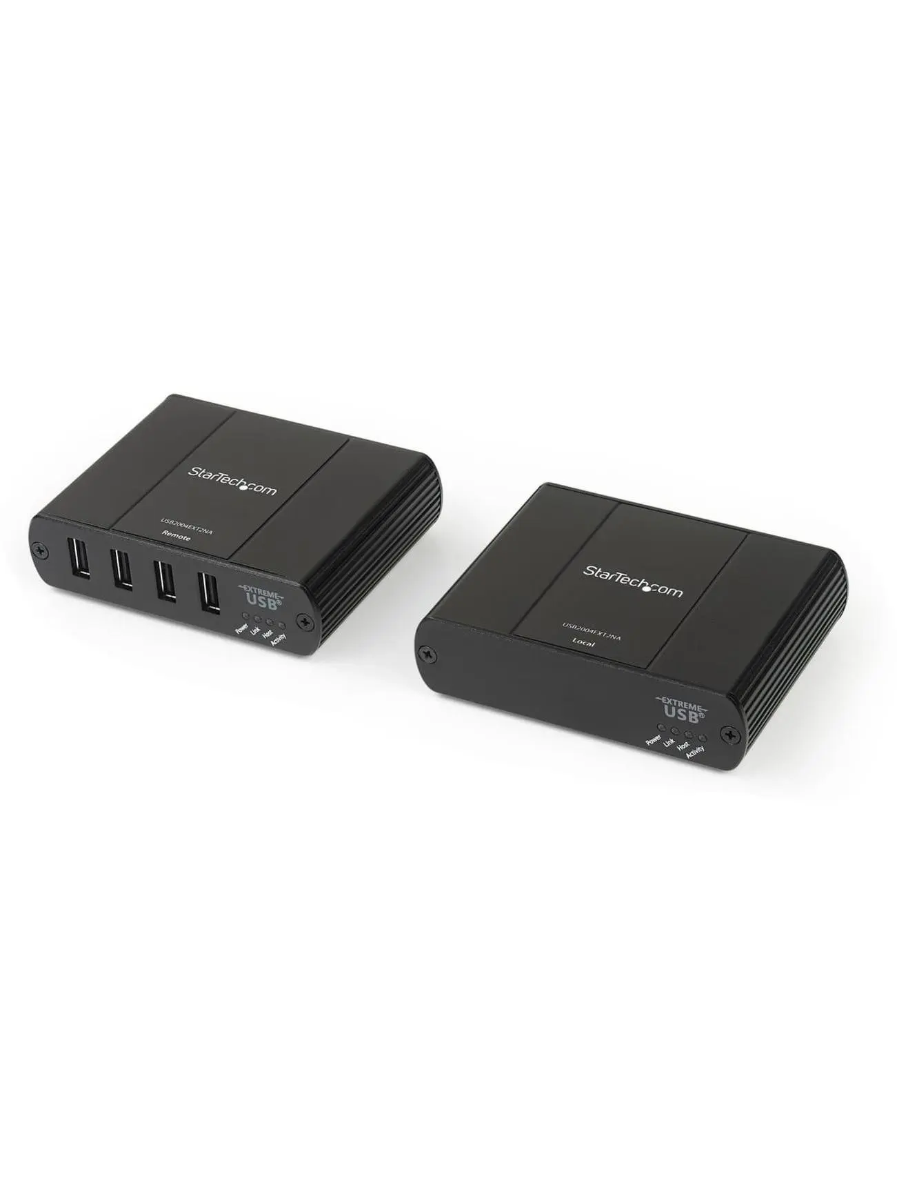 StarTech ST-USB2004EXT2NA 4-Port USB 2.0 Extender Hub with Aluminum Housing, External Power & Surface-Mounting Bracket Kit for Cat5e, Cat6 Cables (328.0 ft 100 m Range) for Business Use