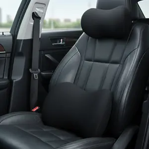 Car Headrest Pillow Set, Ergonomic Car Neck Comfort Set, Suitable For Endurance Driving, Improve Driving Comfort, Removable and Washable, 1 Neck Pillow + 1 Lumbar Cushion