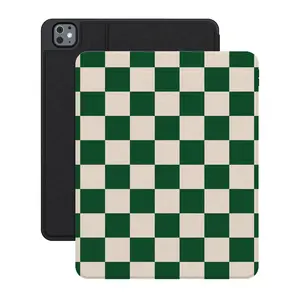 Casely iPad Case | Fit Check | Green Checkerboard