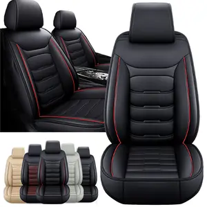For Toyota Tacoma Car Seat Cover, For 5 Seats All-Season,Areapark PU Leather Anti-Scratch Front Rear Seat Protector Mat Full Set,Car Interior Decoration