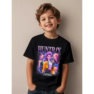 kpop-inspired Funny Aesthetic Graphic Kid T-Shirt Popular Kid T Shirts Trending Tees Tops for Kid